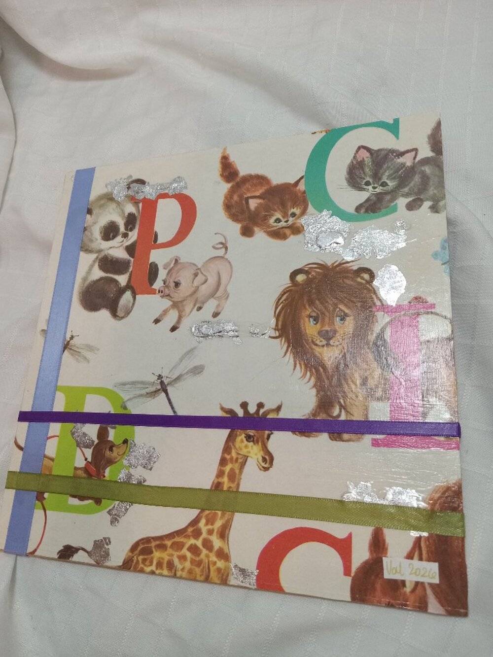 A set of 3 delicate collages on strong cardboard for a baby's or play room